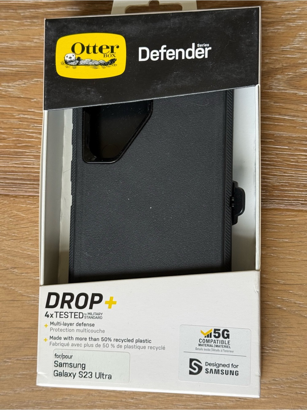 New OtterBox Defender Series Drop+ Black Case for Samsung Galaxy S23 Ultra black